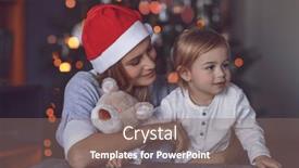  Presentation with baby tree - Slide set with happy-mom-with-her-baby background and a gray colored foreground