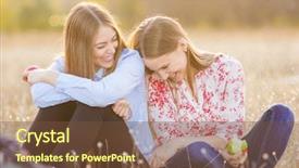  Presentation with happiness - PPT theme enhanced with happy moments - fun and happiness outside bonding background and a tawny brown colored foreground