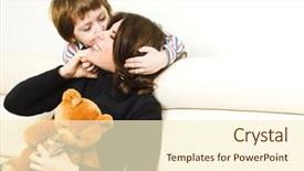  Presentation with happy life - Presentation having happy moments of life mother background and a  colored foreground