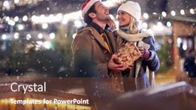  Presentation with magical - Slide deck consisting of happy-moments-of-young-couple background and a tawny brown colored foreground