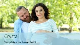  Presentation with happy birthday baby - Beautiful slide deck featuring happy moments in waiting baby' backdrop and a light blue colored foreground