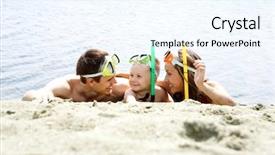  Presentation with ondes son - Theme enhanced with happy mood - portrait of cheerful couple background and a sky blue colored foreground