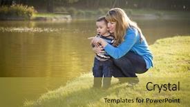  Presentation with happy baby - Cool new PPT layouts with happy mother and baby son backdrop and a yellow colored foreground