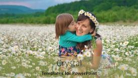  Presentation with love mother - Amazing presentation theme having happy-mother-and-daughter backdrop and a mint green colored foreground