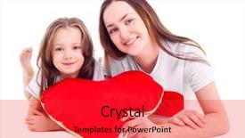  Presentation with happy new year 2022 - Theme featuring happy mother and her six background and a red colored foreground