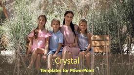  Presentation with love mother - Theme consisting of happy-mother-and-her-three background and a tawny brown colored foreground