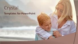  Presentation with happy life - Presentation with happy-mother-and-son-walking background and a lemonade colored foreground