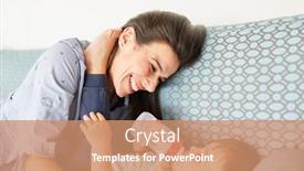  Presentation with baby milk - Audience pleasing PPT theme consisting of happy-mother-gives-the-bottle backdrop and a coral colored foreground