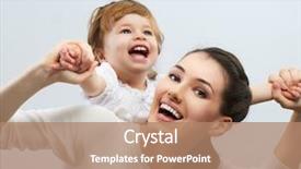  Presentation with happy life - Colorful theme enhanced with happy mother holding her baby backdrop and a coral colored foreground