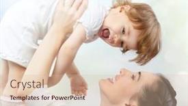  Presentation with happy baby - Amazing presentation theme having happy-mother-holding-her-baby backdrop and a  colored foreground