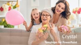  Presentation with grandma - Cool new presentation with happy-mother-s-day-child backdrop and a coral colored foreground