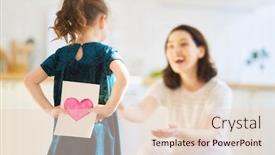  Presentation with postcard - Theme with happy-mother-s-day-child background and a lemonade colored foreground