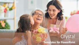  Presentation with mom daughter - Audience pleasing PPT layouts consisting of happy-mother-s-day-child backdrop and a coral colored foreground