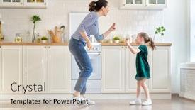  Presentation with mother child - Theme consisting of happy-mother-s-day-child background and a lemonade colored foreground