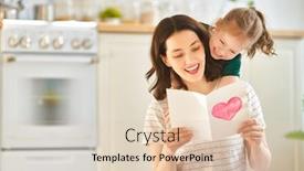  Presentation with postcard - Slide set consisting of happy-mother-s-day-child background and a lemonade colored foreground