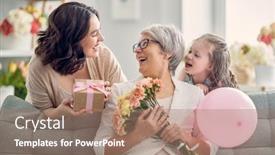  Presentation with grandma - PPT layouts having happy-mother-s-day-child background and a coral colored foreground