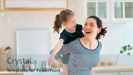  Presentation with togetherness - Colorful presentation design enhanced with happy-mother-s-day-child backdrop and a light blue colored foreground