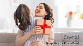  Presentation with mother child - Audience pleasing PPT layouts consisting of happy-mother-s-day-child backdrop and a coral colored foreground