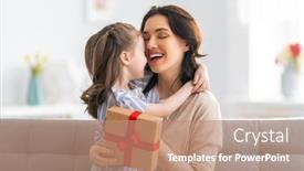  Presentation with mother child - Audience pleasing PPT layouts consisting of happy-mother-s-day-child backdrop and a coral colored foreground