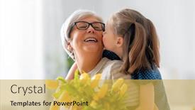  Presentation with mother child - Slide deck featuring happy-mother-s-day-child background and a yellow colored foreground