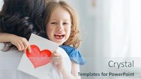  Presentation with mom daughter - Cool new theme with happy-mother-s-day-child backdrop and a lemonade colored foreground