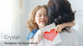  Presentation with mother child - Cool new slides with happy-mother-s-day-child backdrop and a lemonade colored foreground