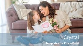  Presentation with mother child - Slide deck featuring happy-mother-s-day-child background and a teal colored foreground