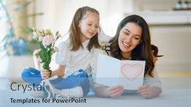  Presentation with mother child - Presentation having happy-mother-s-day-child background and a light blue colored foreground