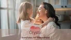  Presentation with postcard - PPT layouts featuring happy-mother-s-day-child background and a coral colored foreground