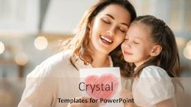  Presentation with postcard - Presentation having happy-mother-s-day-child background and a coral colored foreground