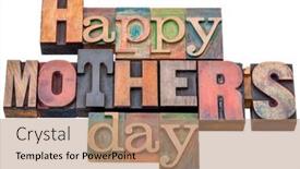  Presentation with fonts - Slide deck with happy-mother-s-day-isolated background and a coral colored foreground