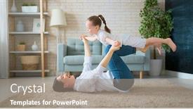  Presentation with mom daughter - Theme with happy-mother-s-day-mom background and a coral colored foreground