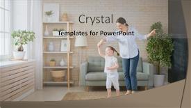  Presentation with mom daughter - Amazing PPT theme having happy-mother-s-day-mom backdrop and a light gray colored foreground