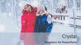  Presentation with indian mother son - Presentation theme enhanced with happy mother with her son background and a light blue colored foreground