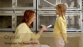  Presentation with animal shelter - PPT layouts featuring happy-mother-with-little-daughter background and a  colored foreground