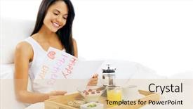  Presentation with happy mothers day - Cool new slide deck with happy mothers day breakfast backdrop and a lemonade colored foreground