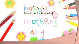  Presentation with mothers - PPT layouts with happy mothers day card made background and a cream colored foreground