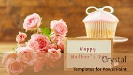  Presentation with happy mothers day - Colorful slide deck enhanced with happy-mothers-day-fresh-roses backdrop and a coral colored foreground