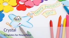  Presentation with happy mothers day - PPT layouts having happy mothers day message written background and a  colored foreground