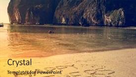  Presentation with sand ocean - Amazing slide set having happy mother's day written backdrop and a yellow colored foreground