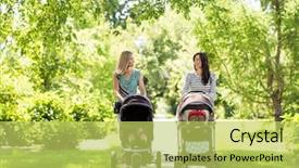  Presentation with happy baby - Colorful slides enhanced with happy mothers with their baby backdrop and a yellow colored foreground
