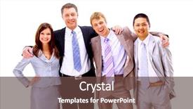  Presentation with ethnic - PPT layouts enhanced with happy much ethnic business people worth together background and a tawny brown colored foreground