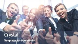  Presentation with ethnic - Beautiful PPT layouts featuring happy multi-ethnic business team backdrop and a ocean colored foreground