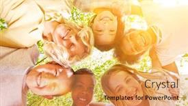  Presentation with multicultural kids - Slides featuring happy-multicultural-kids background and a yellow colored foreground