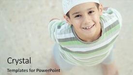  Presentation with muslim kids - Amazing presentation design having happy muslim boy backdrop and a light gray colored foreground