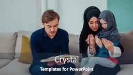  Presentation with quran - Slides with happy-muslim-family-enjoying background and a navy blue colored foreground