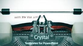  Presentation with happy new year - Amazing slide deck having x mas party - happy new year 2011 written backdrop and a ocean colored foreground