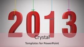  Presentation with happy new year - Presentation theme with happy new year 2013 greeting background and a coral colored foreground