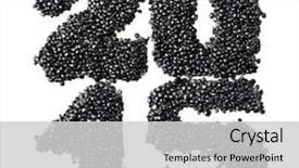  Presentation with caviar - Cool new presentation design with happy new year 2015 of black caviar backdrop and a light gray colored foreground
