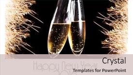  Presentation with happy new year - Amazing slide set having happy new year 2016 greeting backdrop and a soft green colored foreground